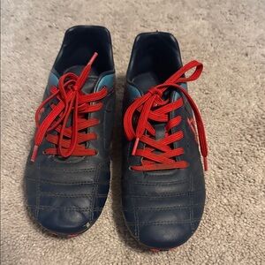 Men's Navy and Red Athletic Shoes